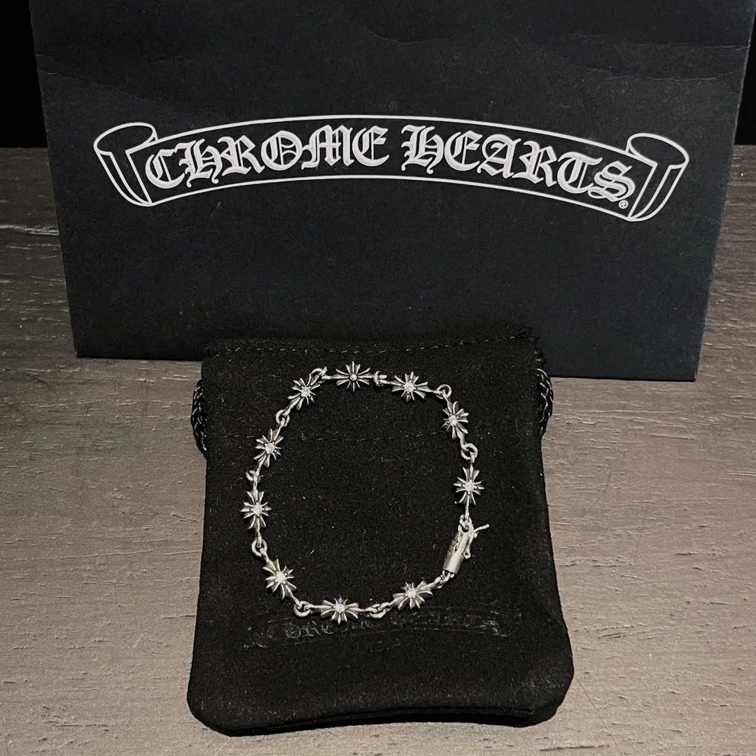 Chrome Hearts 다이아 크로스 팔찌｜925 실버